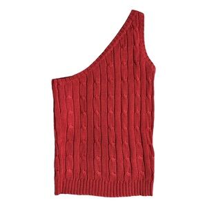 Ralph Lauren Black Label One Shoulder Knit Top